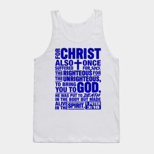 1 Peter 3:18 Tank Top